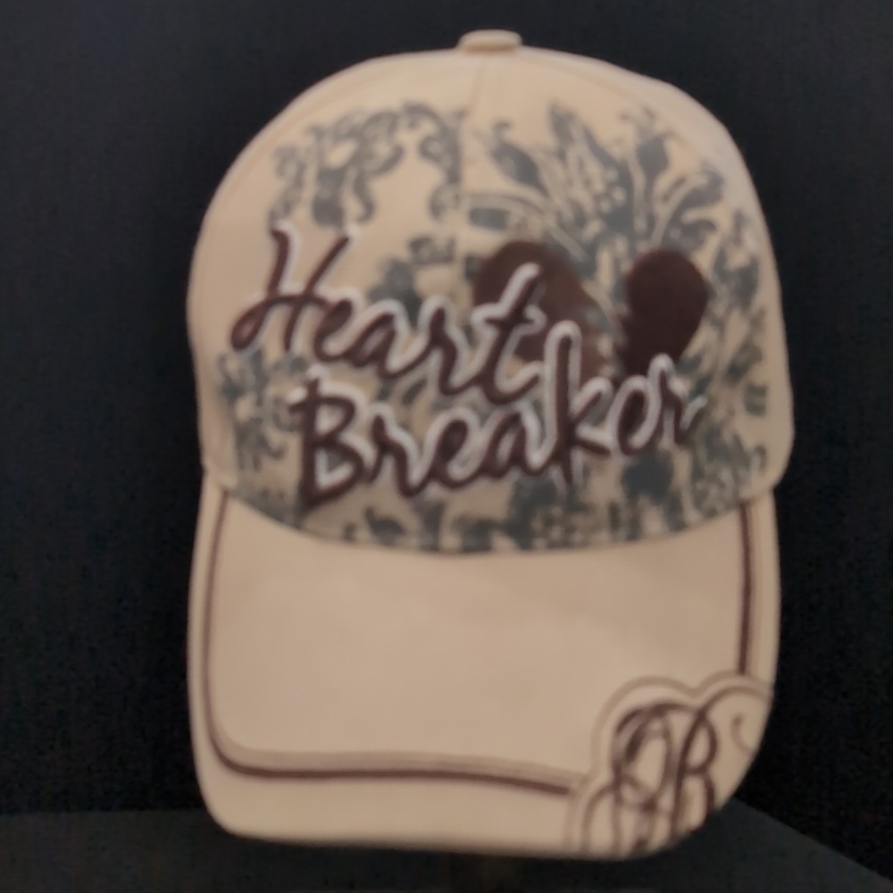 Caps Plus, Heartbreaker Woman's Tan/ Brown Embroidered Hat.